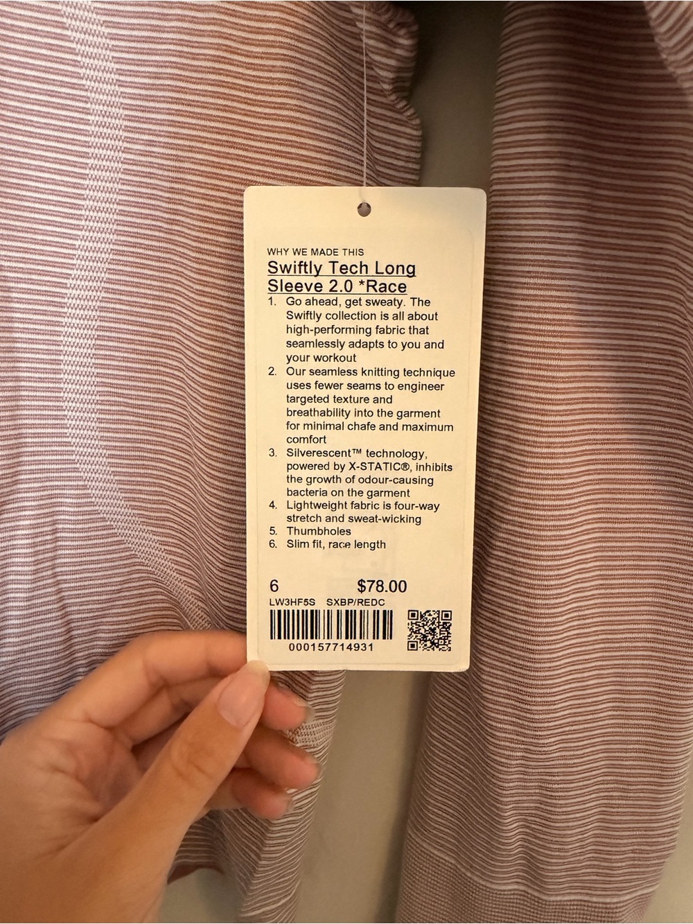 Lululemon Swiftly Tech Long Sleeve 2.0 Race Top - Picture 3 of 3